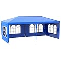 Outsunny 10' x 20' Large Party Tent, Outdoor Event Shelter, Gazebo Canopy with 4 Removable Window Sidewalls for Weddings, Blue