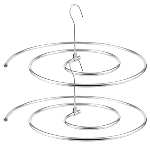 CGTQROVR 2pcs Hangage en Spirale 18 Pouces Rond en Forme de Spirale Séchoir de séchage vêtements en Acier Inoxydable séchage.