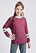NikNio Girls Crewneck Sweatshirt Casual Loose Fitting Tops Long Sleeve Raglan T Shirt Wine Red 11-12 Years