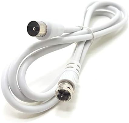 MainCore 3m long F Type Connector Male to RF Male Plug 75Ohms Coaxial Cable Lead/TV Aerial Antenna cord (Available in 0.50m, 1m, 2m) (3m)