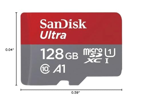 Image of SanDisk 128GB Ultra microSDXC UHS-I Memory Card - Up to 140 MB /s, C10, U1, Full HD, A1, Micro SD Card - SDSQUAB-128G-GN6MN