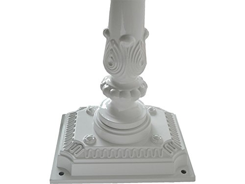 Wakrays Mail Box Heavy Duty Mailbox Postal Box Security Cast Aluminum Vertical Pedestal (White) #TOP2