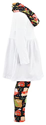 Image of Unique Baby Girls Kids Toddler 3pc Outfit Set Long Sleeve Lightweight Tunic Top Leggings and Scarf