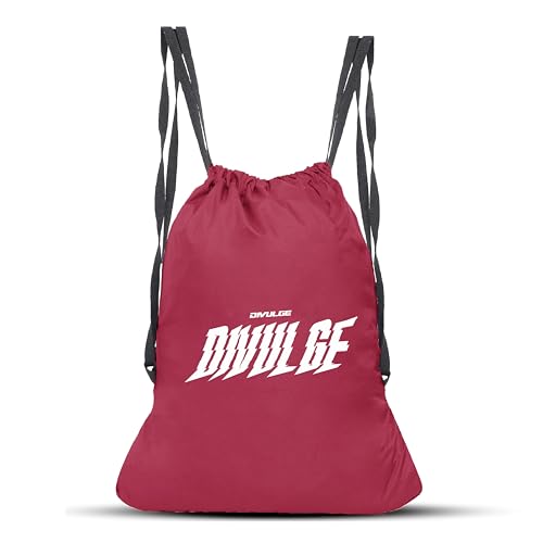 Image of DIVULGE Drawstring Daypack Bag Sports Backpack Gym Bag, Backpack and Multi Utility Bag for Running, Sports, Cycling and Outdoors -RED