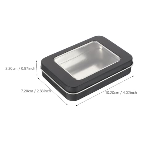 Boîte à clés vide compacte avec couvercle transparent et structure en fer-blanc léger - 3