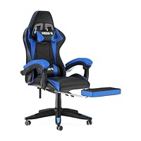 Ergonomic Gaming Chair with Adjustable Height, Reclining Feature, Headrest, and Lumbar Support for Adults