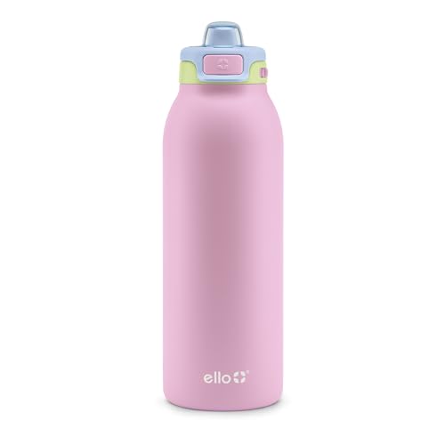 Image of Ello Pop & Fill Insulated Stainless Steel Water Bottle with Quick Fill Lid, Leakproof Locking, Sip or Chug Spout, BPA-Free, Double Wall Vacuum Insulated for Sports, Travel & School- 22oz / 32oz / 40oz
