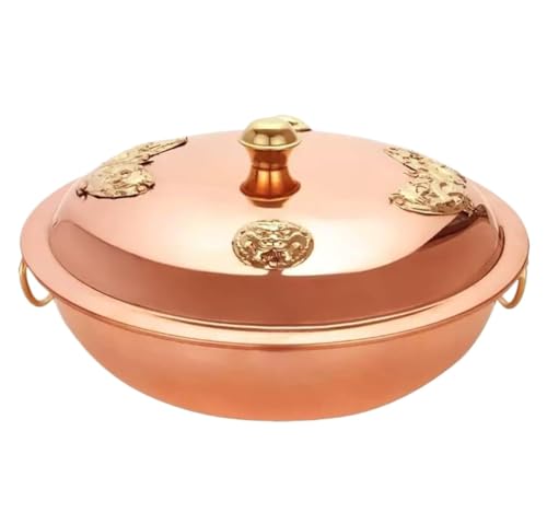 Olla para fondue de cobre puro de 30 cm