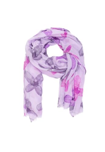 QUEEN HELENA Sciarpa Morbida Foulard Leggero Stola Fina a Fantasia Casual Elegante Donna SC025 (Viola)