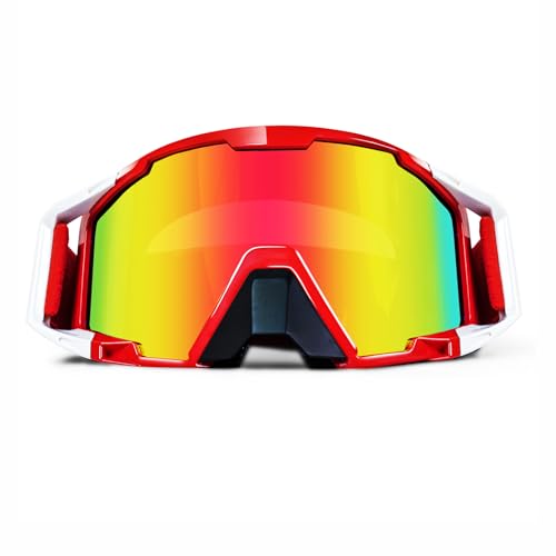 4-FQ Lunette Moto Cross, Lunettes Pour Casques Lunettes de Sport Pour l'extérieur Anti-UV Coupe-Vent Anti-Sable Protéger La Sécurité Des Yeux Cadre...