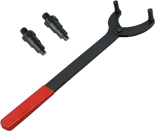 Nockenwelle Kurbelwelle Kettenrad Schlüssel Nockenschlüssel für V A G 3036 T10172 Zahnriemenwechsel Gegenriemen Riemenscheibe Schlüssel Halter Nockenwellenwellenrad Werkzeug(2-seitiger Clip)
