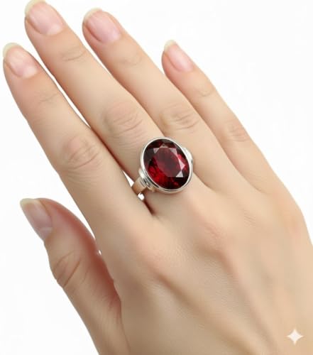 Image of 55Carat Choose Your Color Natural Gemstone Sterling Silver Statement Rings Oval Shape Handmade Sizes 5-12