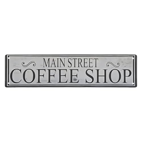 Metal Tin Sign main street coffee shop Street Sign Rustic Art wall Decor Wall Shop Man Cave Bar Fun Vintage Metal Tin Signs 4x16 inch Plaque Handicraft