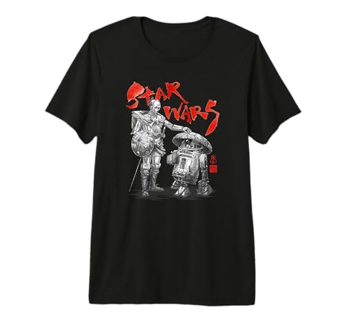 Star Wars Visions Samurai Droids t-shirt premium de qualité supérieure en tissu haut de gamme