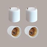 ECHENLED JX-970D GU24 to E26 E27 Adapter.GU24 Bi-Pin Based Fixture to E26 E27 Standard Screw-in Socket (4) Pack.