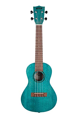 Kala Brand Music Co. AUS-KA-MRT-BLU-C-COMBO-DLX Kala Mrt-Blu-C, Modern Meranti In Watercolors Ukulele - Ocean Blue Concert Bundle With Hard Case, Tuner thumb #1
