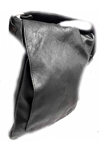 Sac en cuir noir b1 pour homme et femme, grand compartiment urbain 32x28 cm