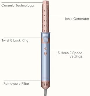 INFINITIPRO by CONAIR DigitalAIRE Multi Hair Styler, Air Styling System for Curls, Waves, Blowouts & Volume, 4 Attachments to Personalize Your Look Plus Storage Bag, Light Blue