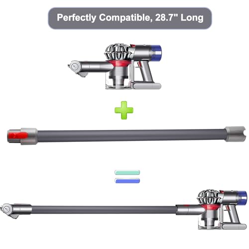 Image of Replacement Wand Tube for Dyson Stick V15 V11 V10 V8 V7 Vacuum Parts, Extension Vacuum Replacement Parts, 28.7 in (Gray)