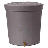 Completo con tapa y grifo de descarga. La solución más sencilla y cómoda para aprovechar el agua de lluvia.