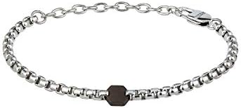 Breil – Bracciale e Collana da Uomo Collezione KAILEIDO – Gioielli Uomo – Bracciale Uomo e Collana Uomo con Catena e Piccolo Esagono, in Acciaio, Diversi Colori