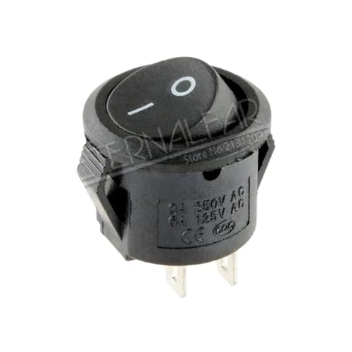 Interrupteur de table KCD11 ON-OFF blanc pour montage DIY 15mm