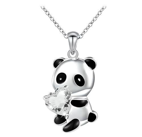 Bijoux Panda en Argent Massif et Médaillon Coeur Raffiné pour Femme Élégante
