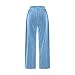 Women's Soft Velour Pants Comfy Contrast Waistband Lightweight Velvet Work Pant Fashion Elegant Spring Bottoms Straight Leg Velour Lounge Trousers with Pocket