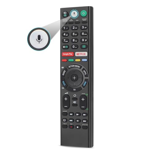 Gvirtue RMF-TX310E RMF-TX220E Sprach-Fernbedienung für Sony Fernseher, Ersatz für die Original Fernbedienung, kompatibel mit Sony 4K Smart Bravia UHD LED LCD HD TV mit Mikrofon-Funktion