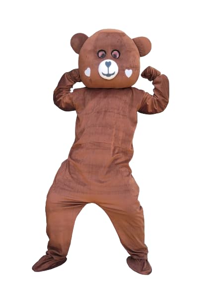 High Quailty Dark Brown Teddy Bear Full Costume Mascot For Prank or Birthday Elders Halloween Costume, Prank Costume, mask With Gloves Adult Size (B0D2WCF22S) Amazon Price History, Amazon Price Tracker