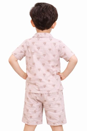 Image of 3BROS Baby Boys & Baby Girls Pure Cotton Clothing Set Casual Half Sleeves Shirt with Shorts Set For Boys & Girls