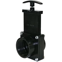 Valterra 7210 ABS Gate Valve, Black, 2" FPT x Spig