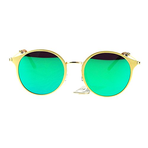 JuicyOrange Womens Fashion Sunglasses Matted Metallic Finish Round Frame UV 4002