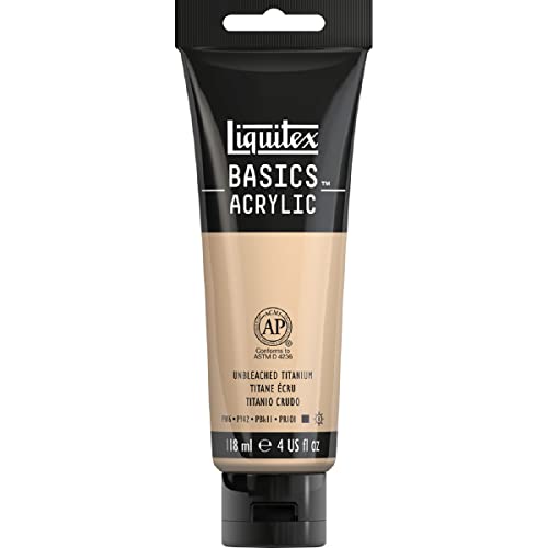 Liquitex BASICS Acrylic Paint, 4-oz tube, Unbleached Titanium