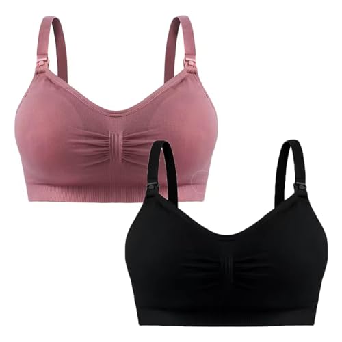 Kit com 2 Sutiã Amamentação Bojo Removível Confortável Gestante S...