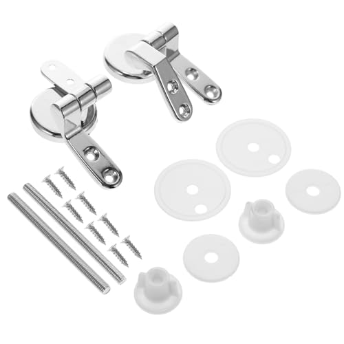 healvian 錆びにくい耐久性のある亜合便座ヒンジ トイレ交換用ネジ付き 取り付け簡単 工具不要 トイレ部品修理向け