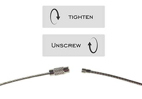 Stainless Steel Wire Keychains 1.5Mm 6.3 Inches Aircraft Cable Key Ring Loops For Hanging Luggage Tags Or Id Tags (25 Pack) #TOP3