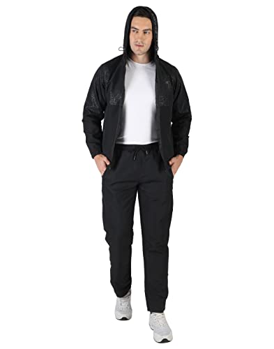 Image of Monte Carlo Men Black Polyester Solid Tracksuit 221054610-1