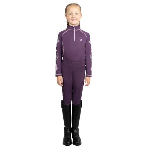 Haut thermique violet Little Rider enfant pour éviter le coup de froid à cheval