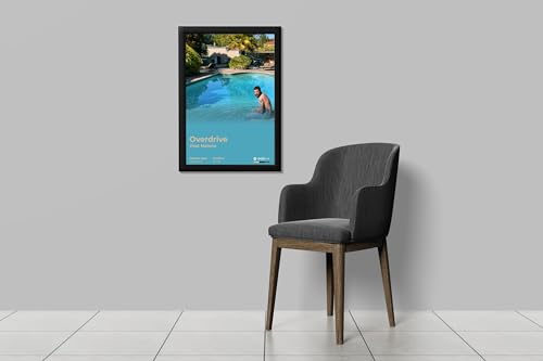 Image of BLINKART Post Malone- Overdrive Wall Photo Frames | Wall Art for Bedroom, Living Room, Studio or Office | Album Cover Print with Spotify Song Link QR Code | Gift for Fans - 8x12 In