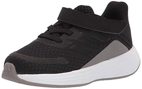 adidas unisex baby Duramo Sl Running Shoe, Black/Black/Grey, 4 Toddler US