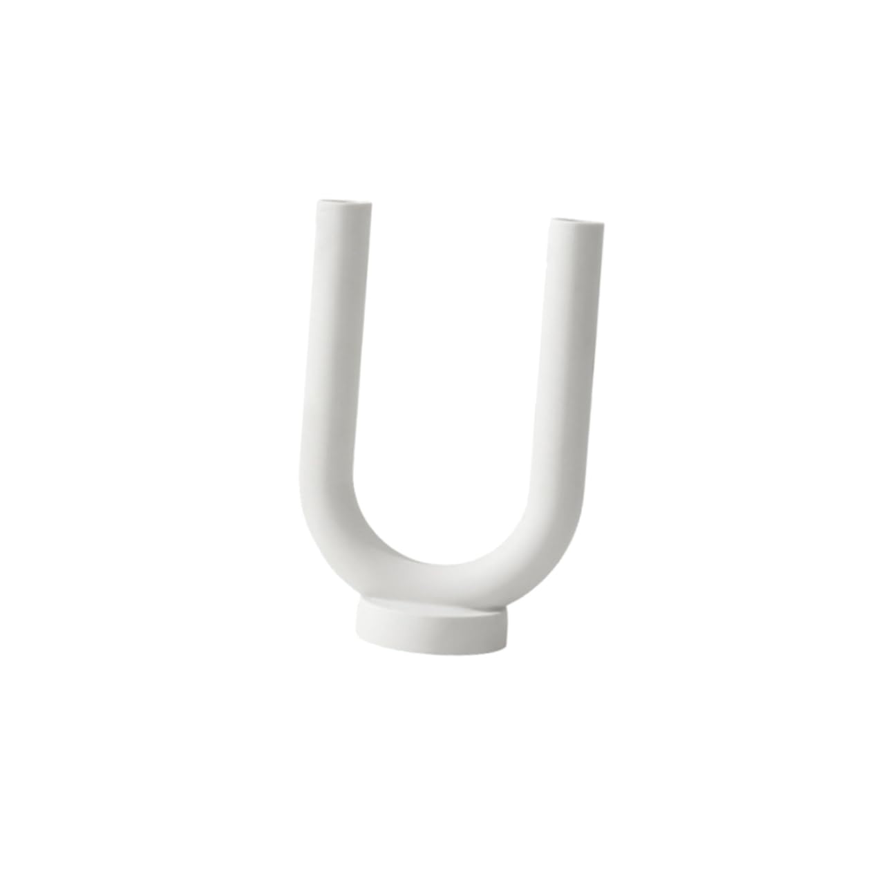 GOOHOCHY Candle Holder Ceramic Candlestick Tealight Holder Attractive Decoration Candlesticks Fireplace Candles Home Decoration Cone Stand Candle Stand Table Ornament Desktop Decorate White