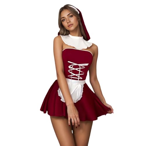 Dessous Damen Sexy Unterwäsche Aufregende Dessous für Zuhause und Festliche Anlässe Cosplay Outfit mit Accessoires für alle Jahreszeiten Lingerie Set Sexy (M)