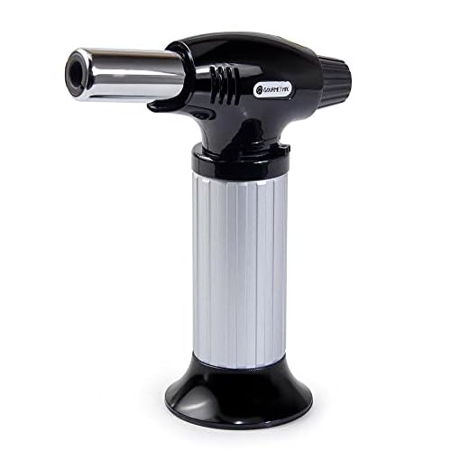 Maçarico Culinário Recarregável Cabo Prata Gourmet Mix