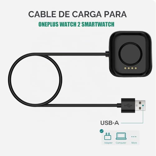 Cargador para OnePlus Watch 3 cable USB de repuesto compatible con OnePlus 2 2R 2
