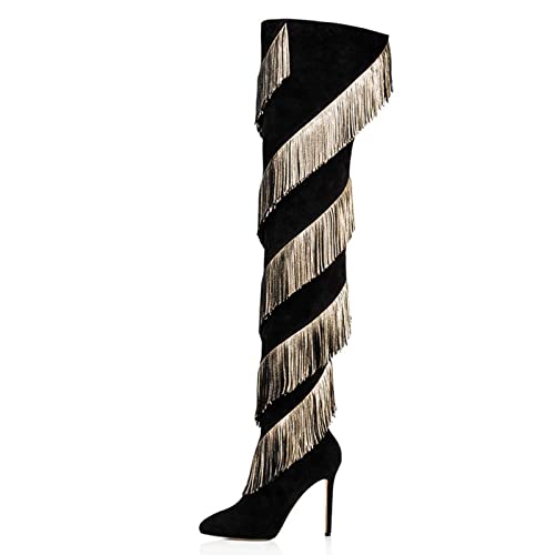 Cuissardes fétiche talons hauts stripper pour femme grande taille 45 46