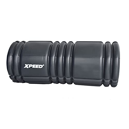 XPEED Rullo in schiuma per massaggi con griglia per massaggi fitness rullo per massaggi muscolari rullo per massaggio pre allenamento terapia esercizio terapeutico e massaggiatore per mal di schiena