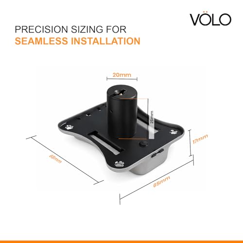 Image of Volo 25mm Furniture Cupboard Deadbolt - Single Control Security for Drawer, Cabinet, Wardrobe and Almirah, Matt Black Finish for Home and Office