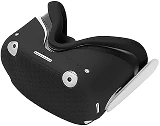 Aocar 4 in 1 Set Silicone Cover Compatible with Oculus Quest 2, Protective VR Shell (Black)