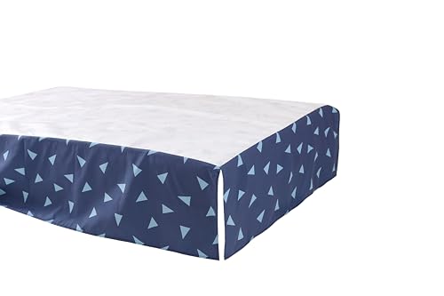 Image of Dinosaur Crib Bedding Set for Boys 4pcs,Baby Nursery Bedding Crib Set Including Quilt,Skirt,Sheet, Blanket.Blue Crib Sets